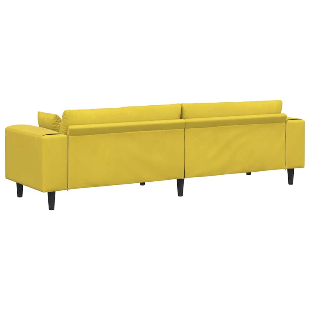 Sofa Žuta 250 x 77 x 76 cm Baršun