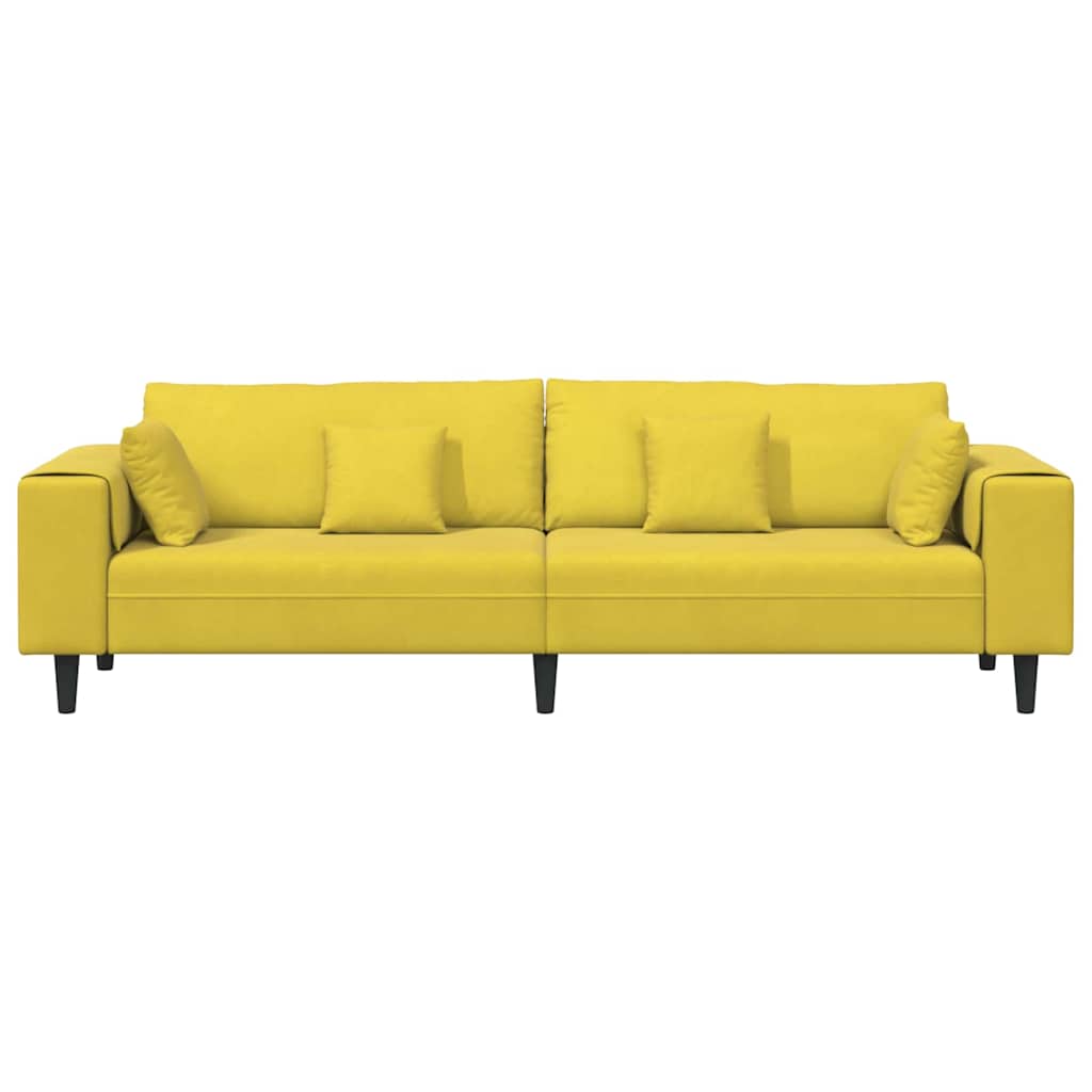 Sofa Žuta 250 x 77 x 76 cm Baršun