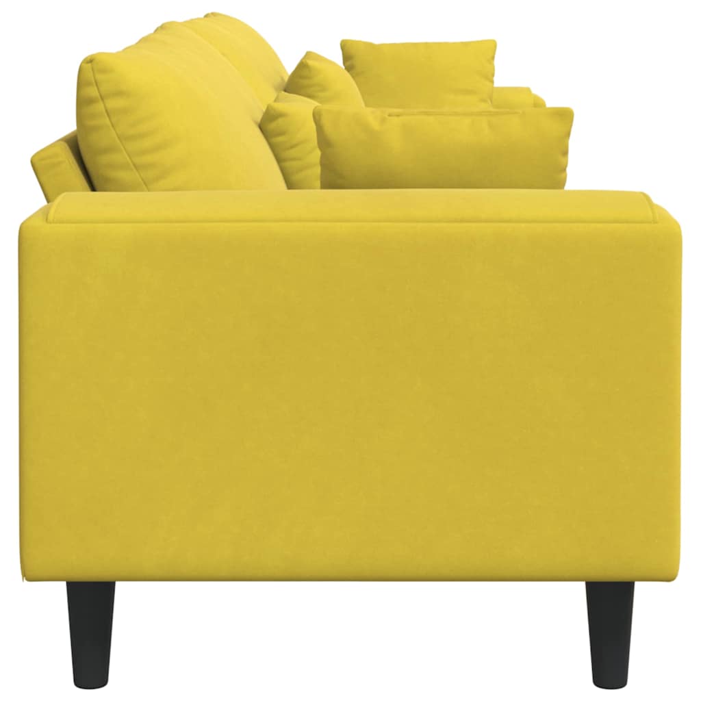 Sofa Žuta 250 x 77 x 76 cm Baršun
