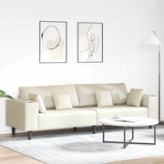 Sofa Krema 250 x 77 x 76 cm Baršun