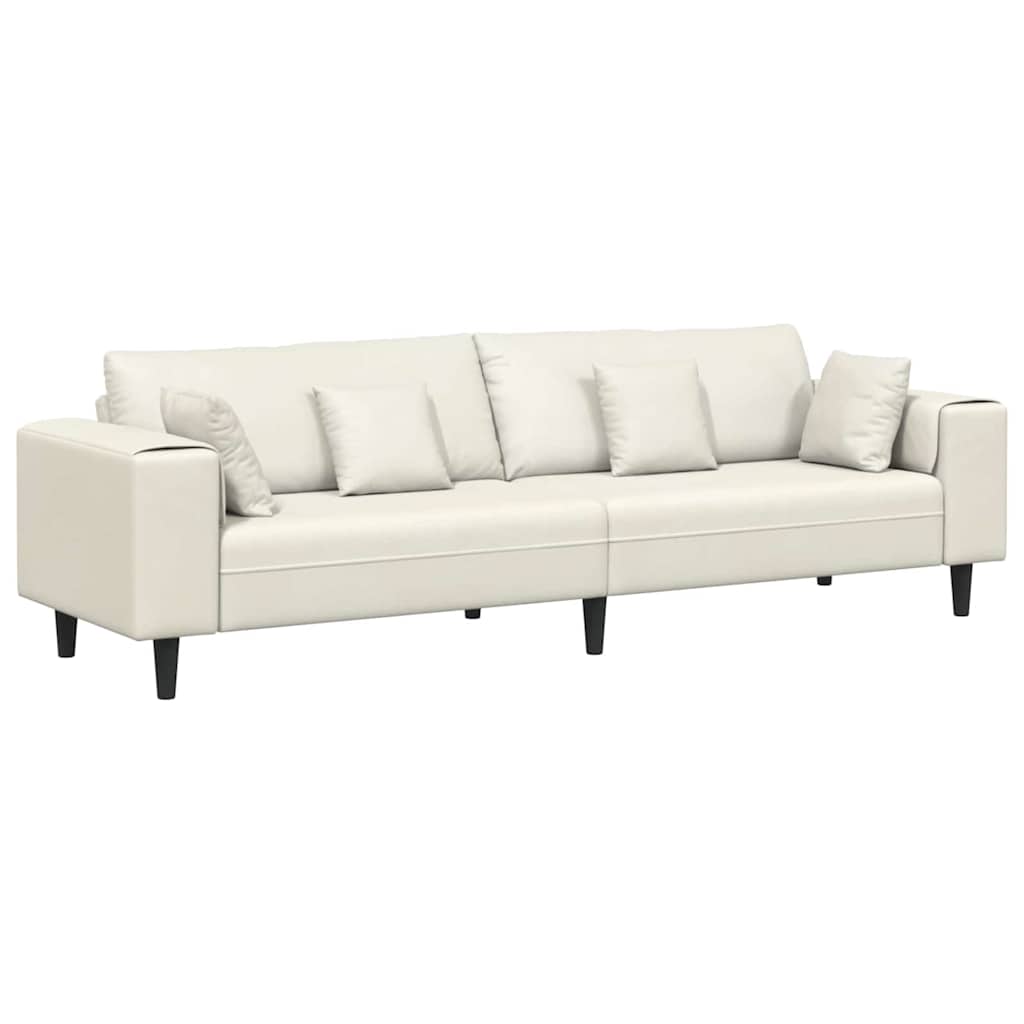 Sofa Krema 250 x 77 x 76 cm Baršun