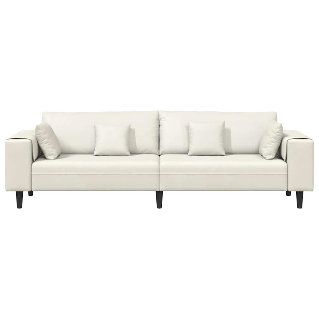 Sofa Krema 250 x 77 x 76 cm Baršun