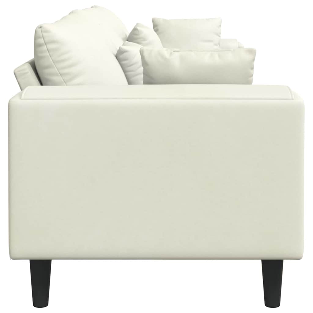 Sofa Krema 250 x 77 x 76 cm Baršun