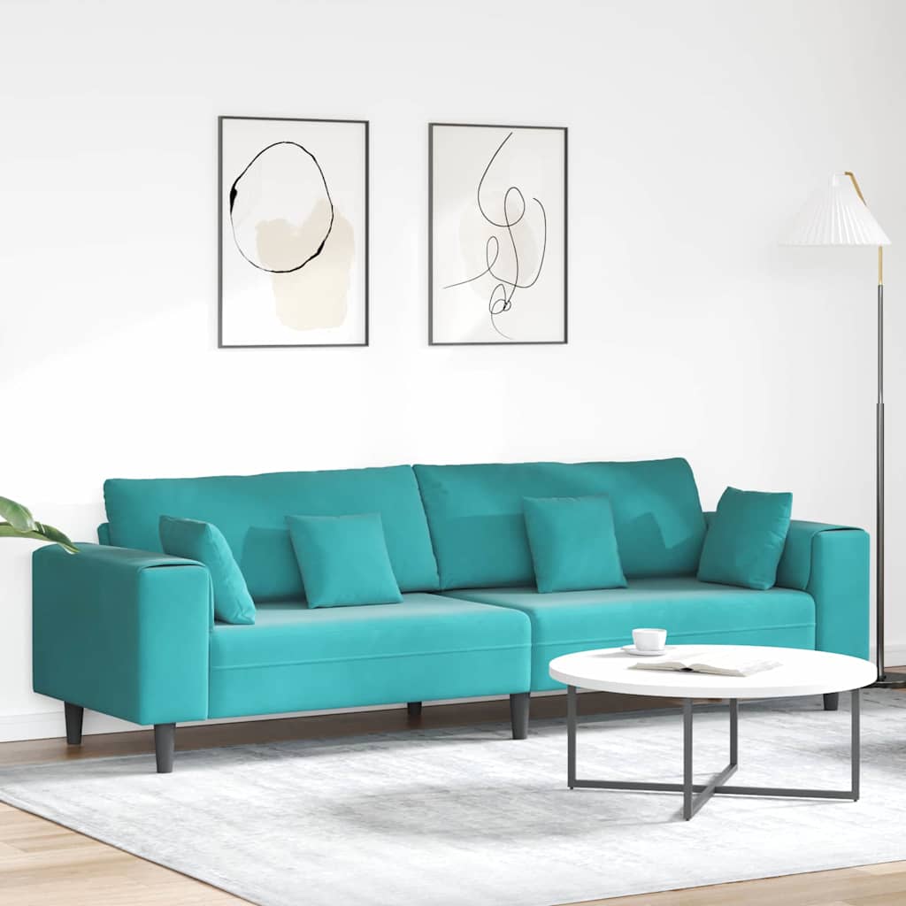 Sofa Tirkizna 250 x 77 x 76 cm Baršun