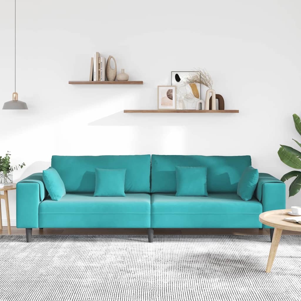 Sofa Tirkizna 250 x 77 x 76 cm Baršun
