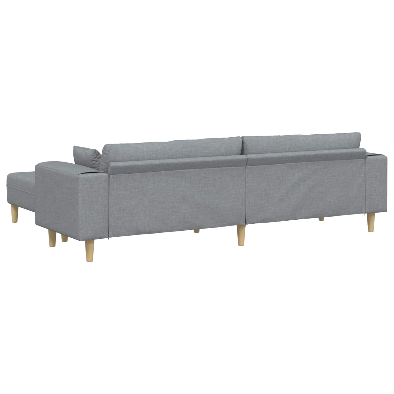 Sofa s jastukom 3 pcs Svijetlo siva tkanina