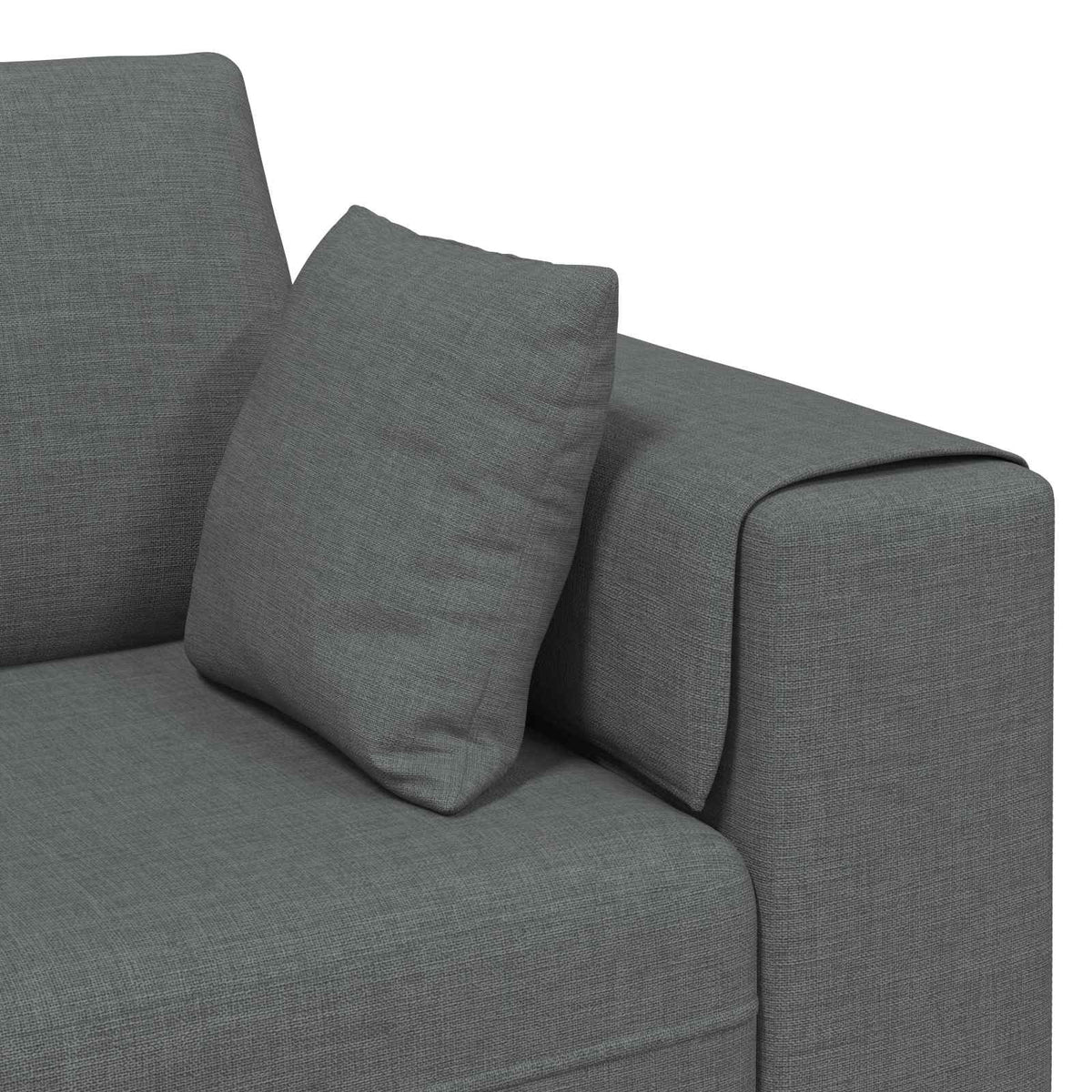 Sofa s jastukom 3 pcs Tamno siva tkanina