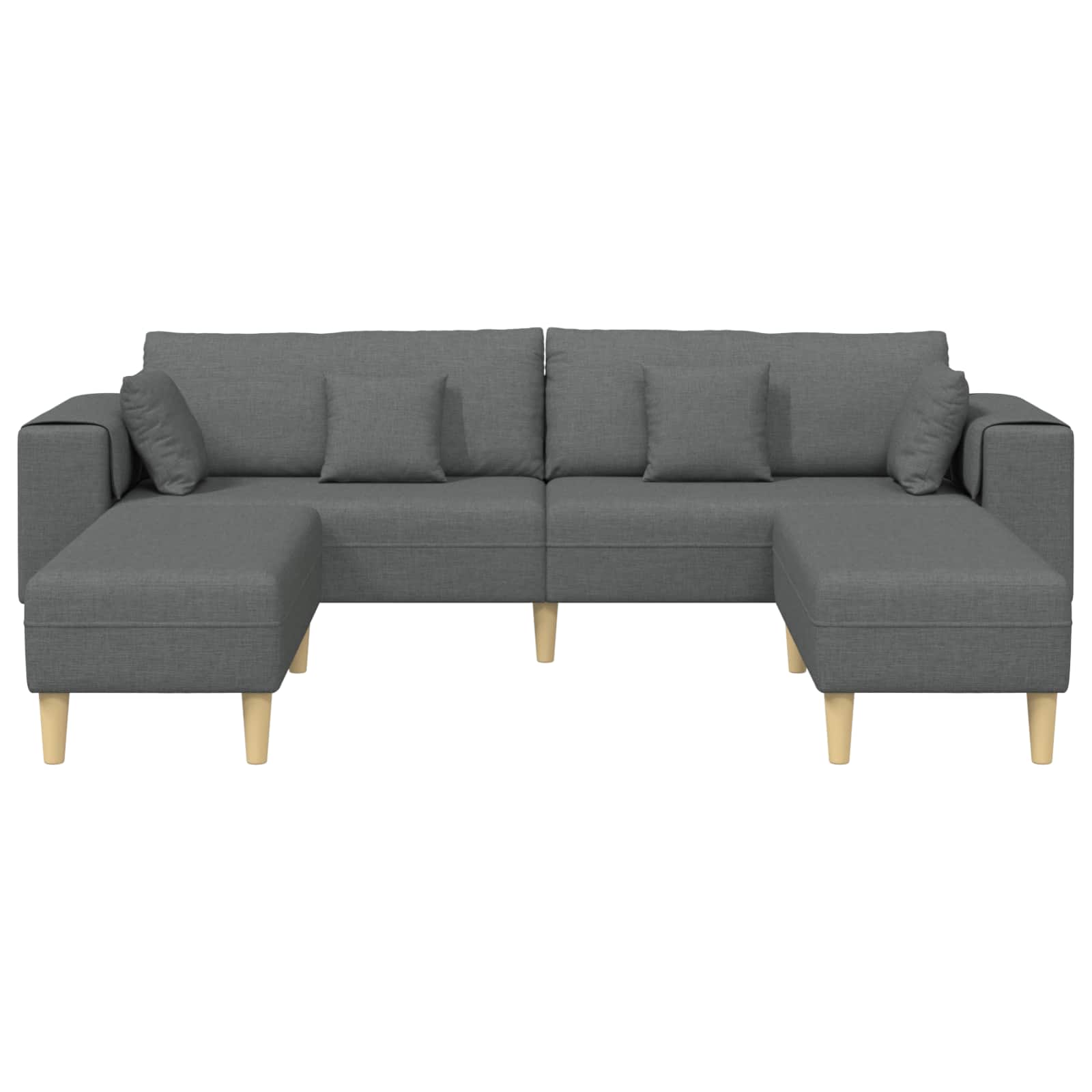 Sofa s jastukom 3 pcs Tamno siva tkanina