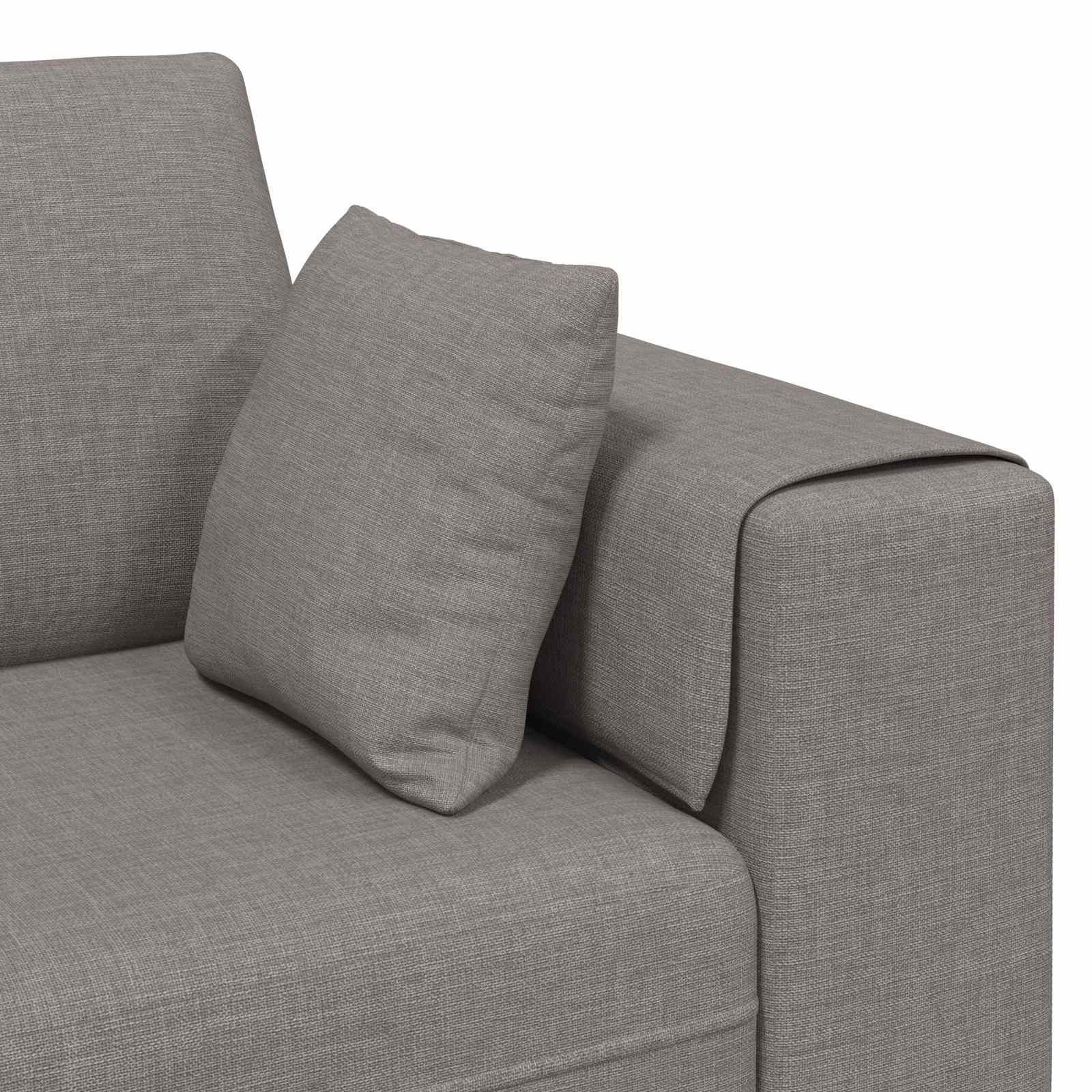 Sofa s jastukom 3 pcs Sivo-smeđa tkanina