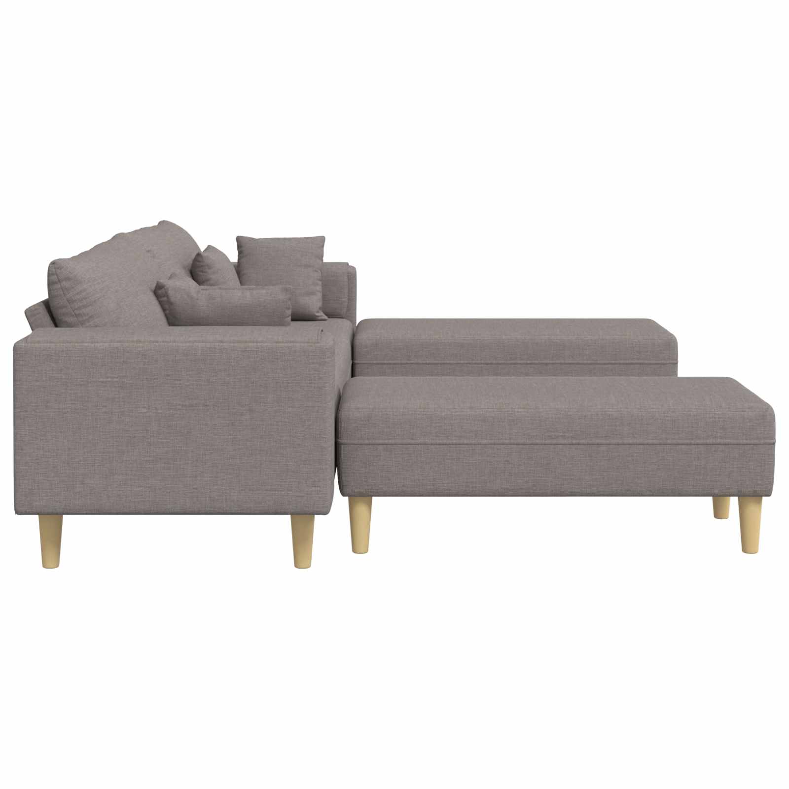 Sofa s jastukom 3 pcs Sivo-smeđa tkanina