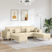 Sofa s jastukom 3 pcs Krema tkanina