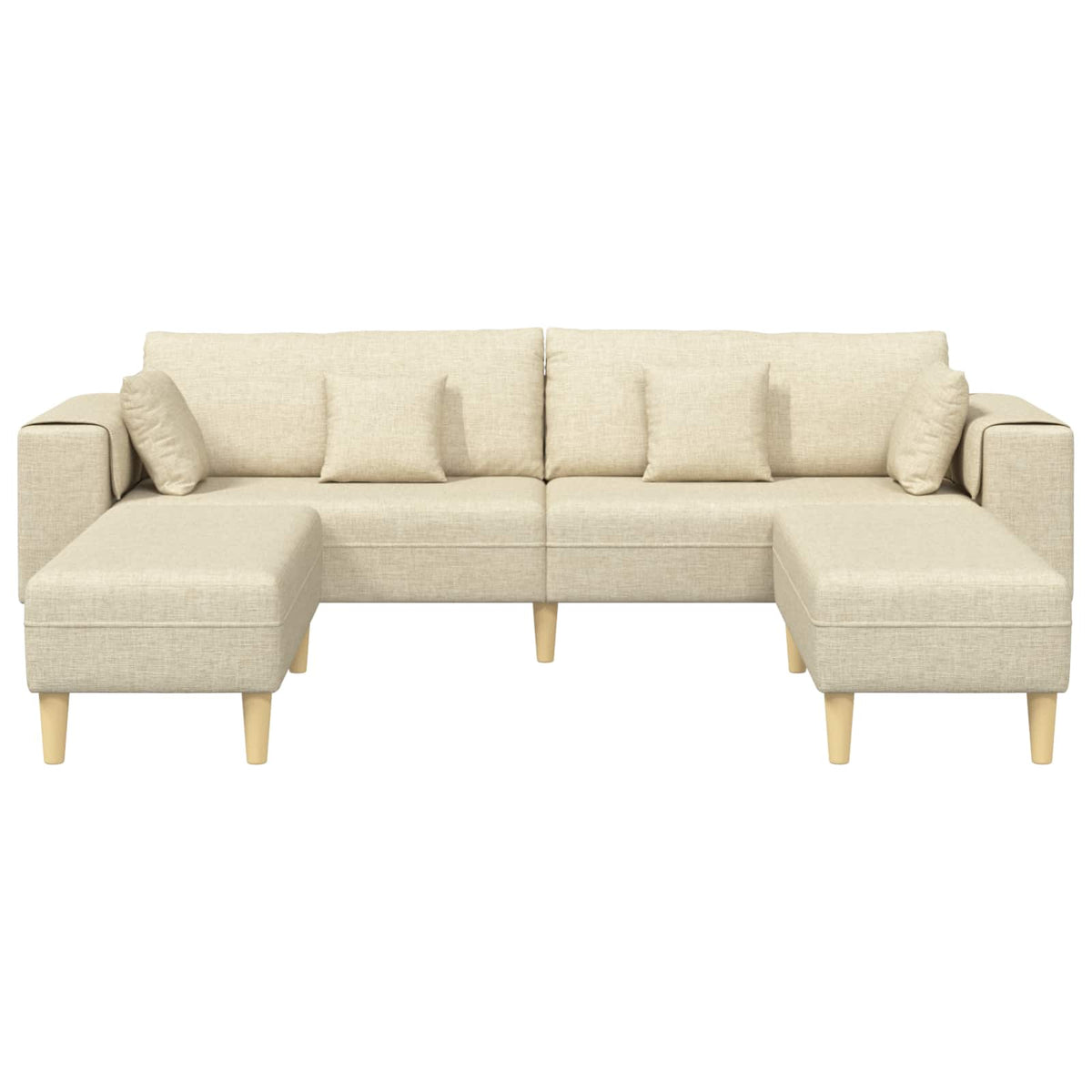 Sofa s jastukom 3 pcs Krema tkanina