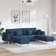 Sofa s jastukom 3 pcs Plava tkanina