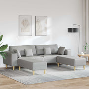 Sofa 3 pcs Oblačnosiva 250 x 188 x 76 cm tkanina