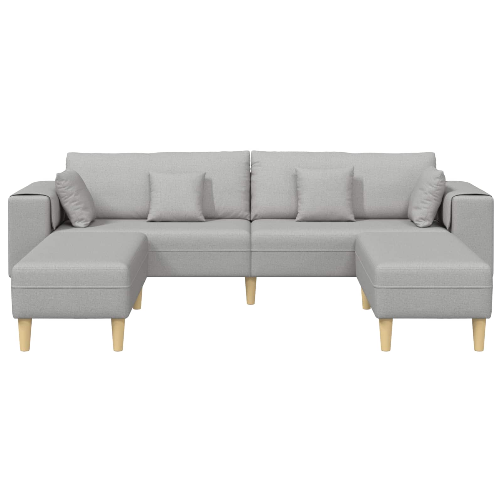Sofa 3 pcs Oblačnosiva 250 x 188 x 76 cm tkanina