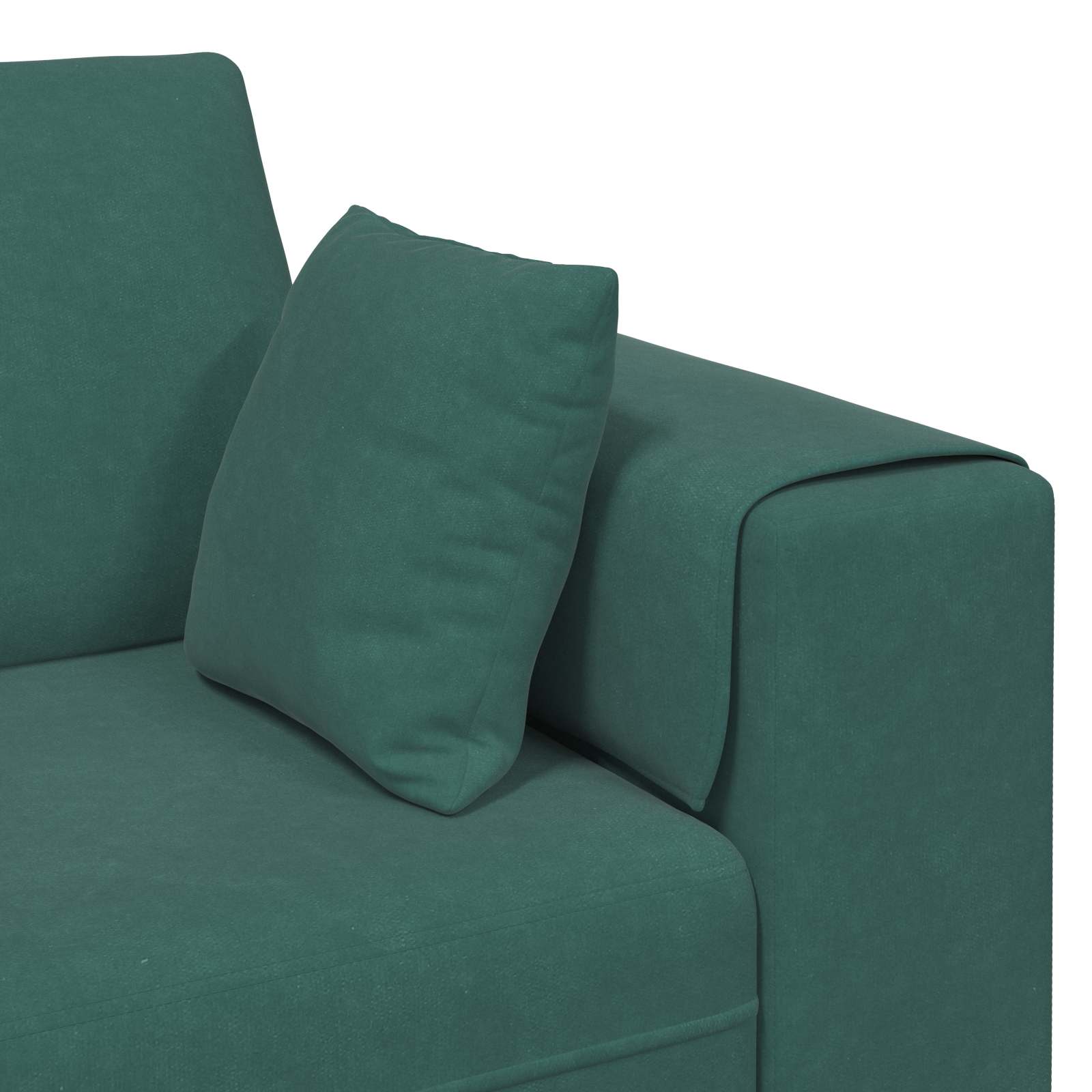 Sofa 3 pcs Tamnozelena 250 x 188 x 76 cm Baršun