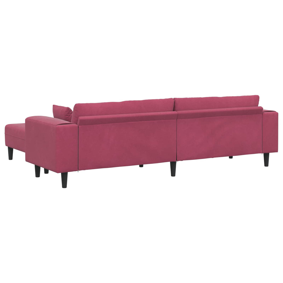 Sofa 3 pcs Vinska crvena 250 x 188 x 76 cm Baršun