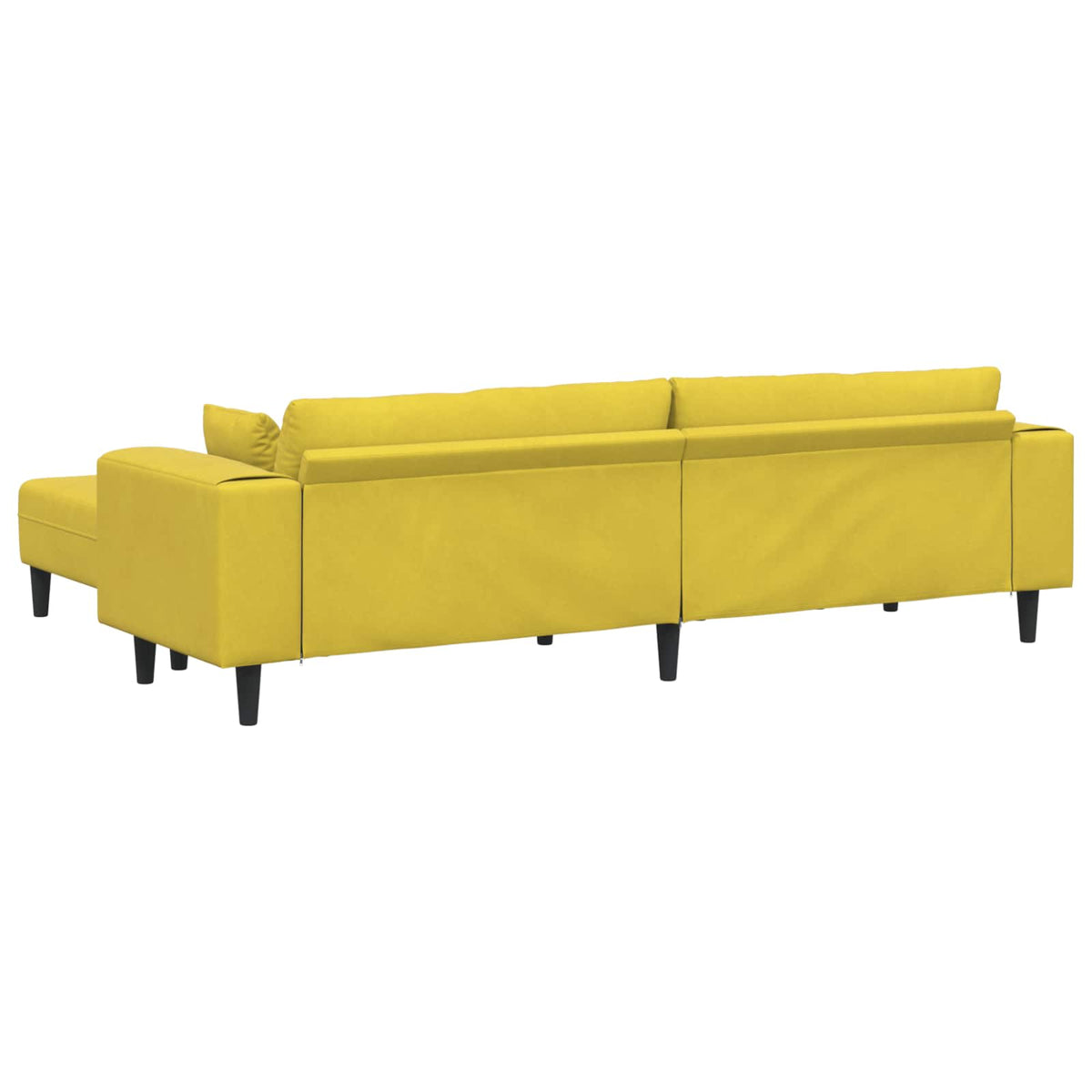 Sofa 3 pcs Žuta 250 x 188 x 76 cm Baršun