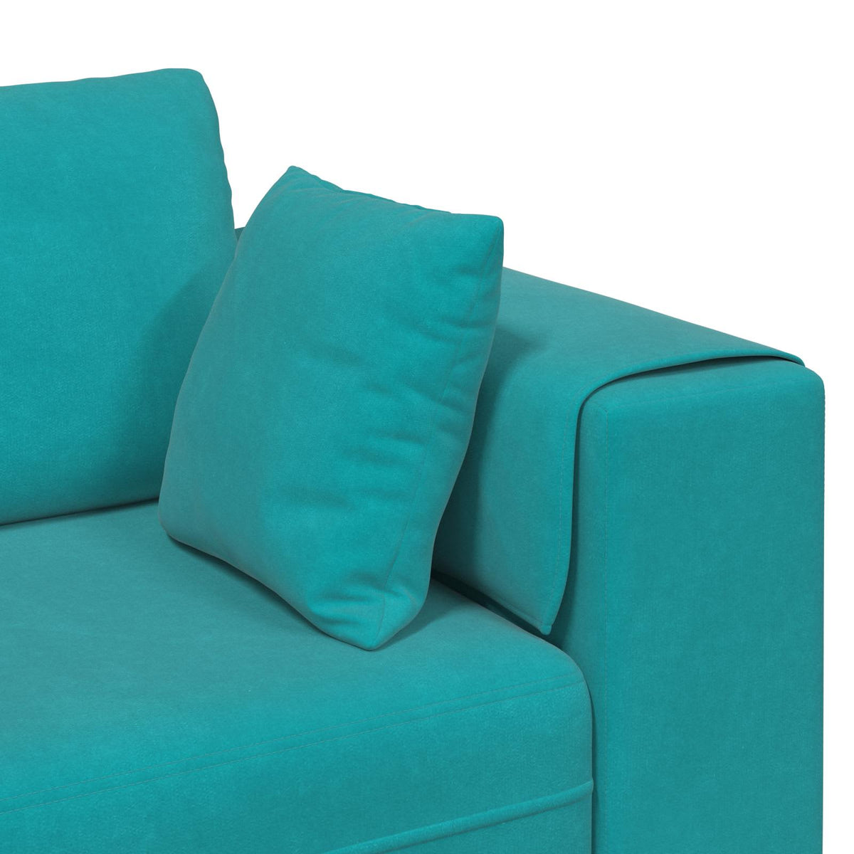 Sofa 3 pcs Tirkizna 250 x 188 x 76 cm Baršun