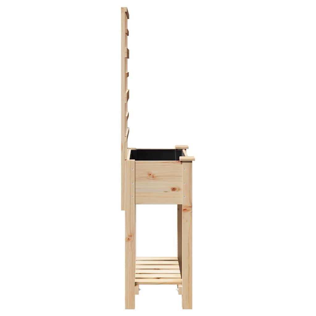 Vrtna saksija s policom Bež 71 x 38 x 152 cm Čvrsto drvo jele