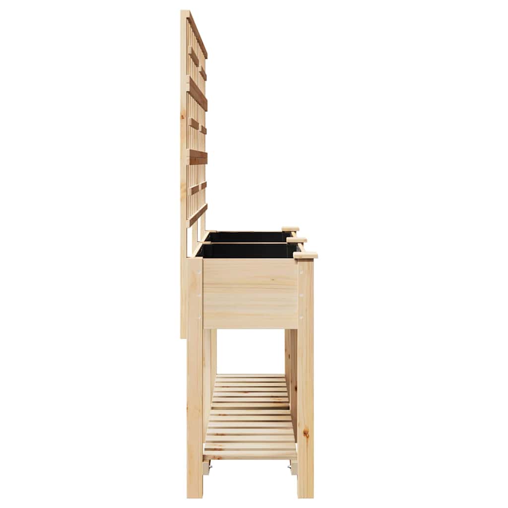 Vrtna saksija Bež 161 x 46 x 152,5 cm Čvrsto drvo jele