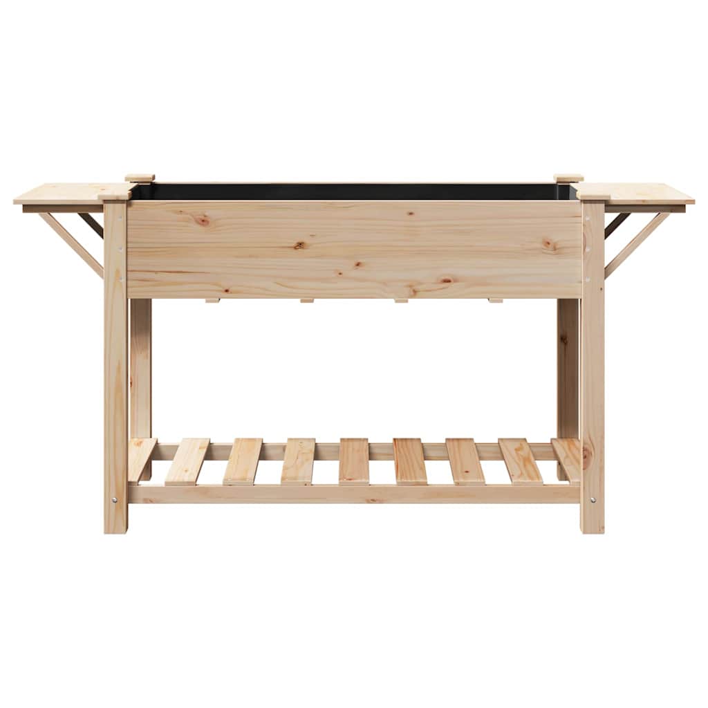 Vrtna saksija s policom Bež 155 x 59 x 76,5 cm Čvrsto drvo jele