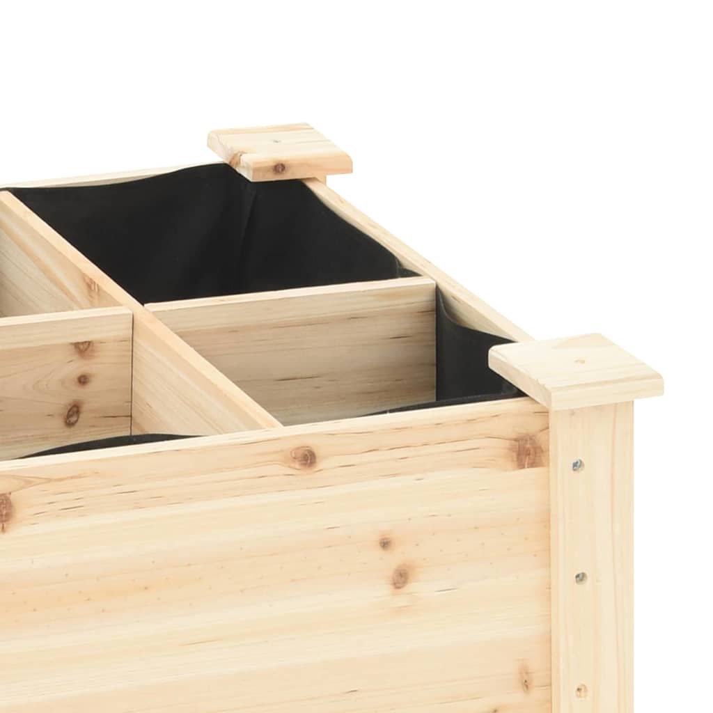 Vrtna saksija Bež 203,5 x 53 x 76,5 cm Čvrsto drvo jele