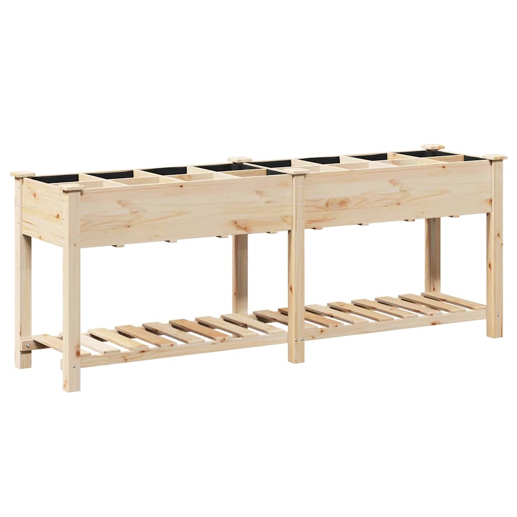 Vrtna saksija Bež 203,5 x 53 x 76,5 cm Čvrsto drvo jele