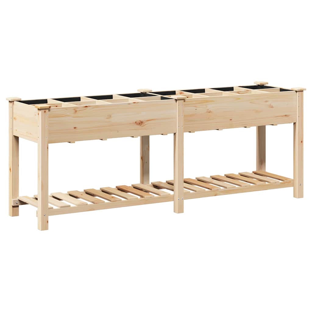 Vrtna saksija Bež 203,5 x 53 x 76,5 cm Čvrsto drvo jele
