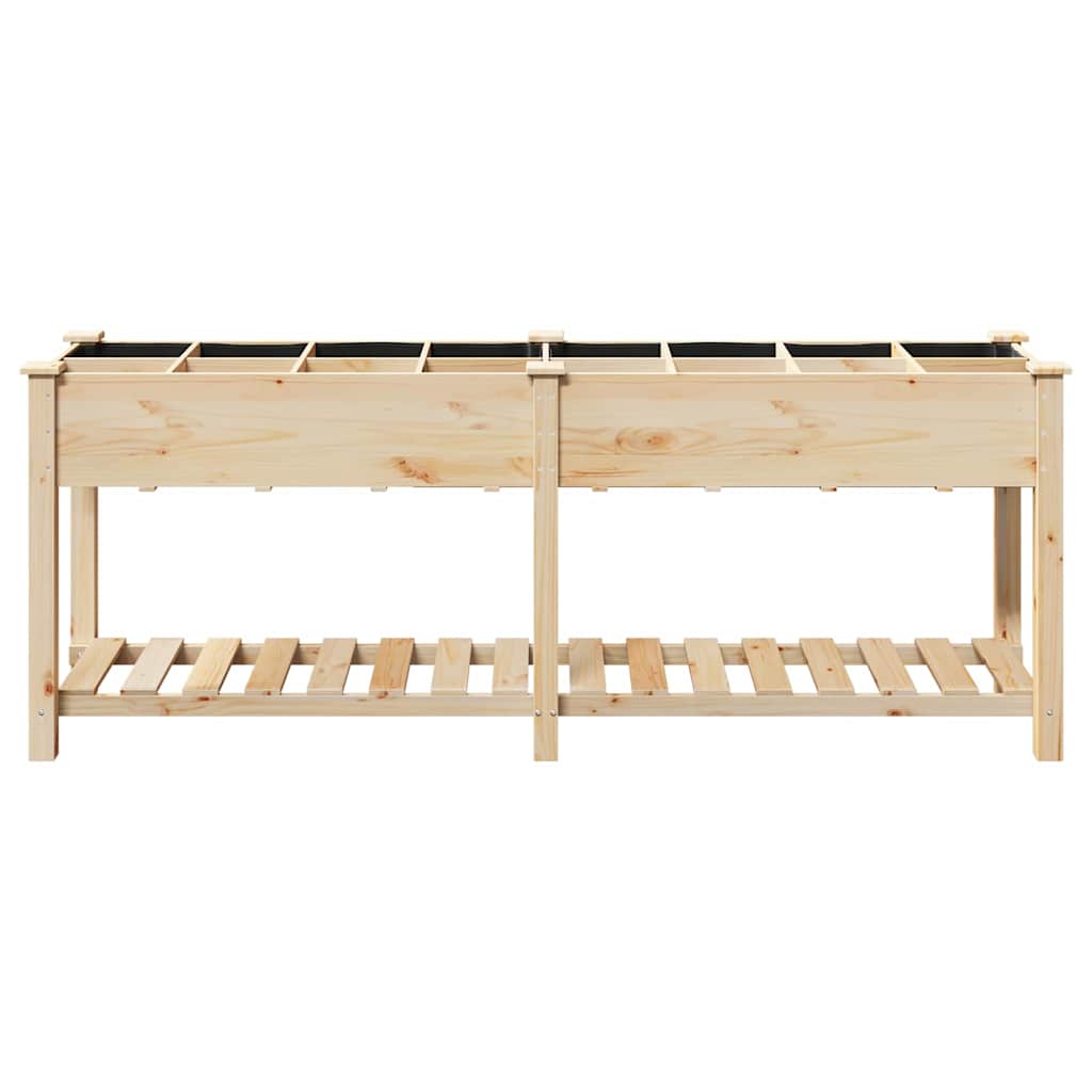 Vrtna saksija Bež 203,5 x 53 x 76,5 cm Čvrsto drvo jele
