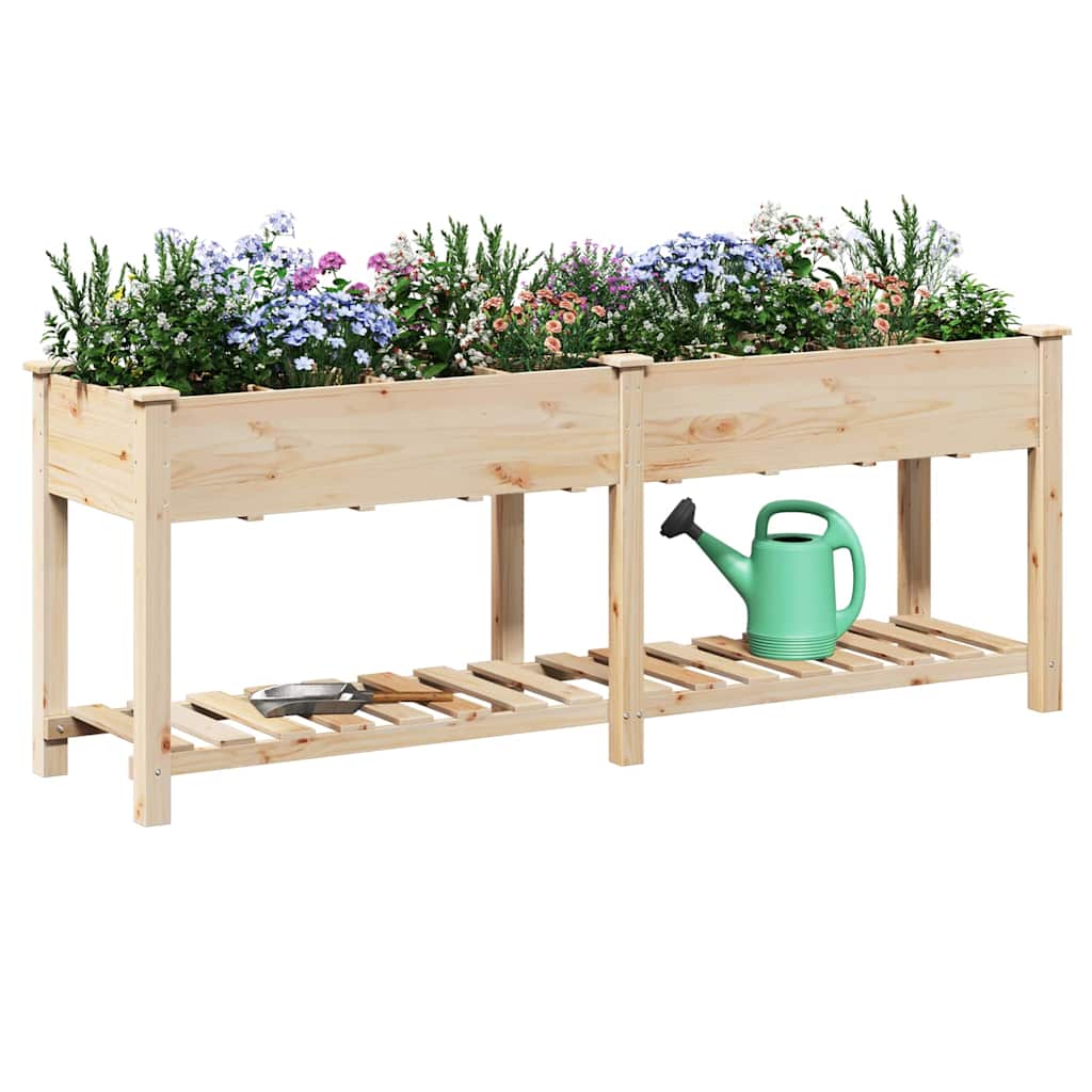 Vrtna saksija Bež 203,5 x 53 x 76,5 cm Čvrsto drvo jele