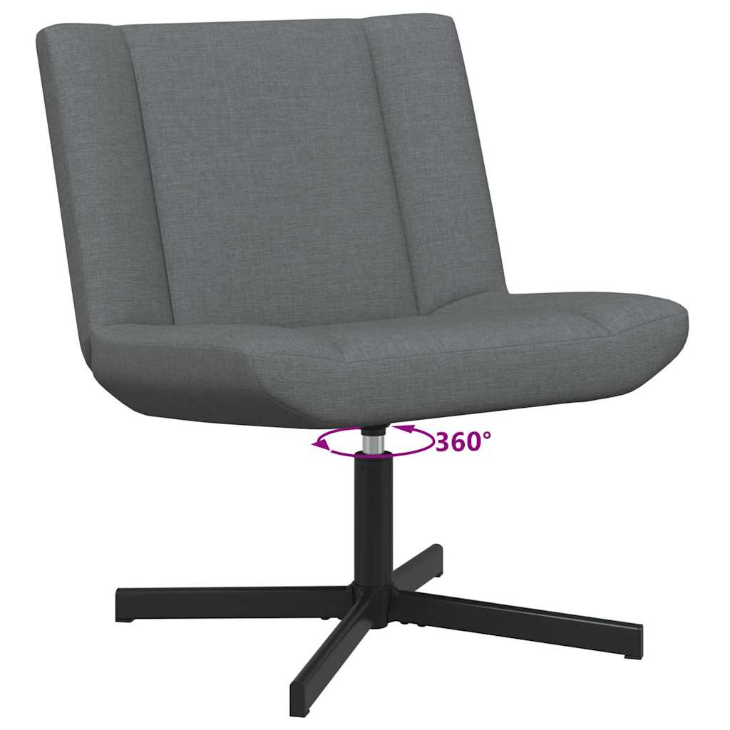 Stolica na kotačiće Tamnosiva 63 x 75 x 76 cm tkanina