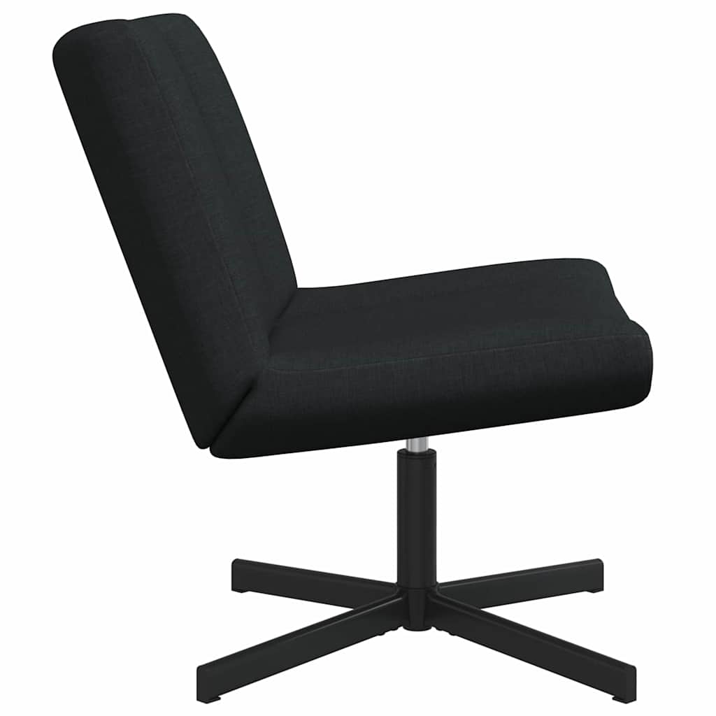 Stolica na kotačiće Crna 63 x 75 x 76 cm tkanina