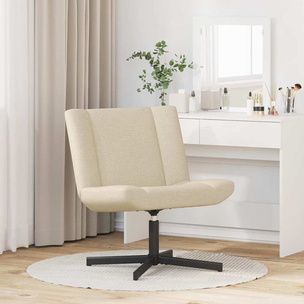 Stolica na kotačiće Krem 63 x 75 x 76 cm tkanina