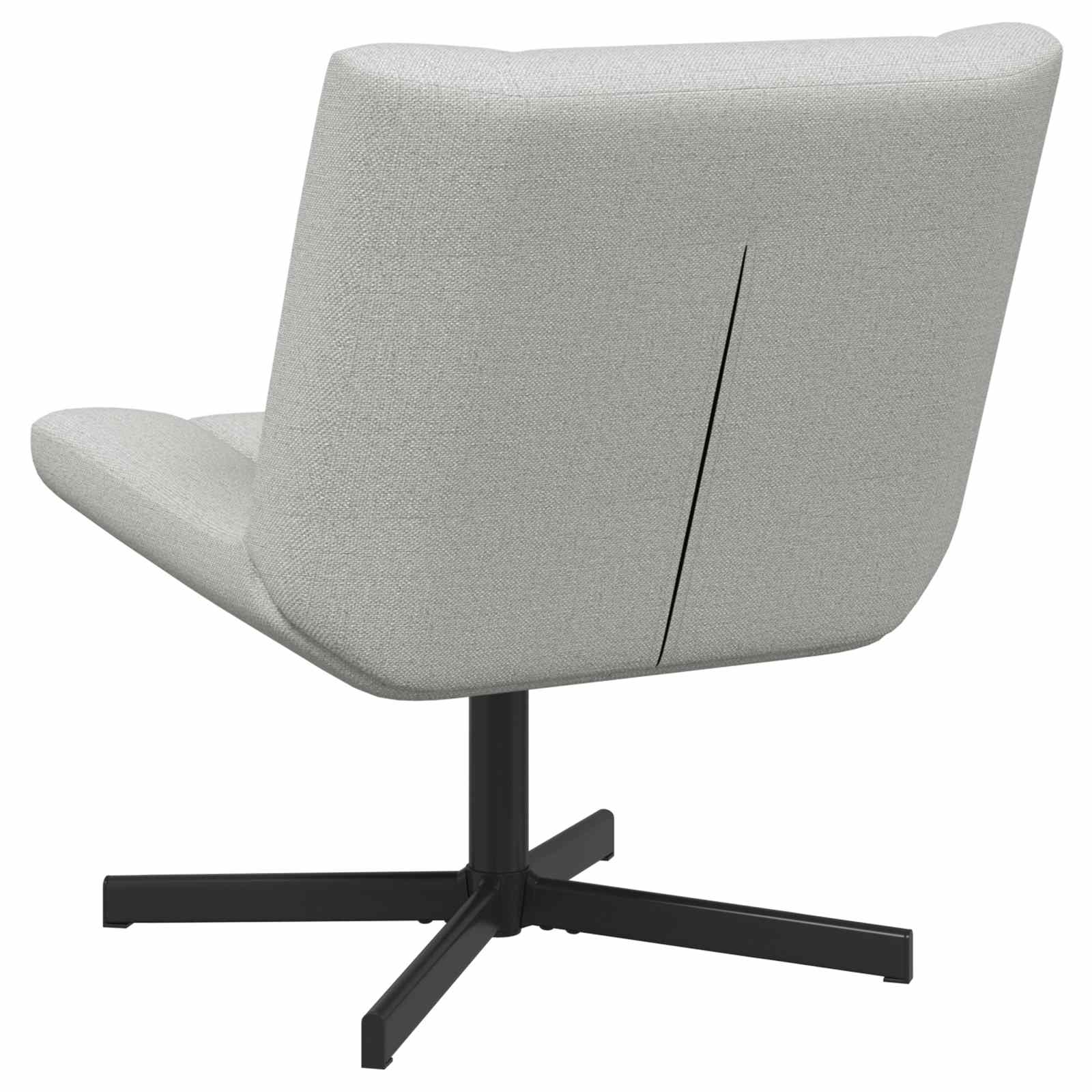 Stolica na kotačiće Oblačnosiva 63 x 75 x 76 cm tkanina