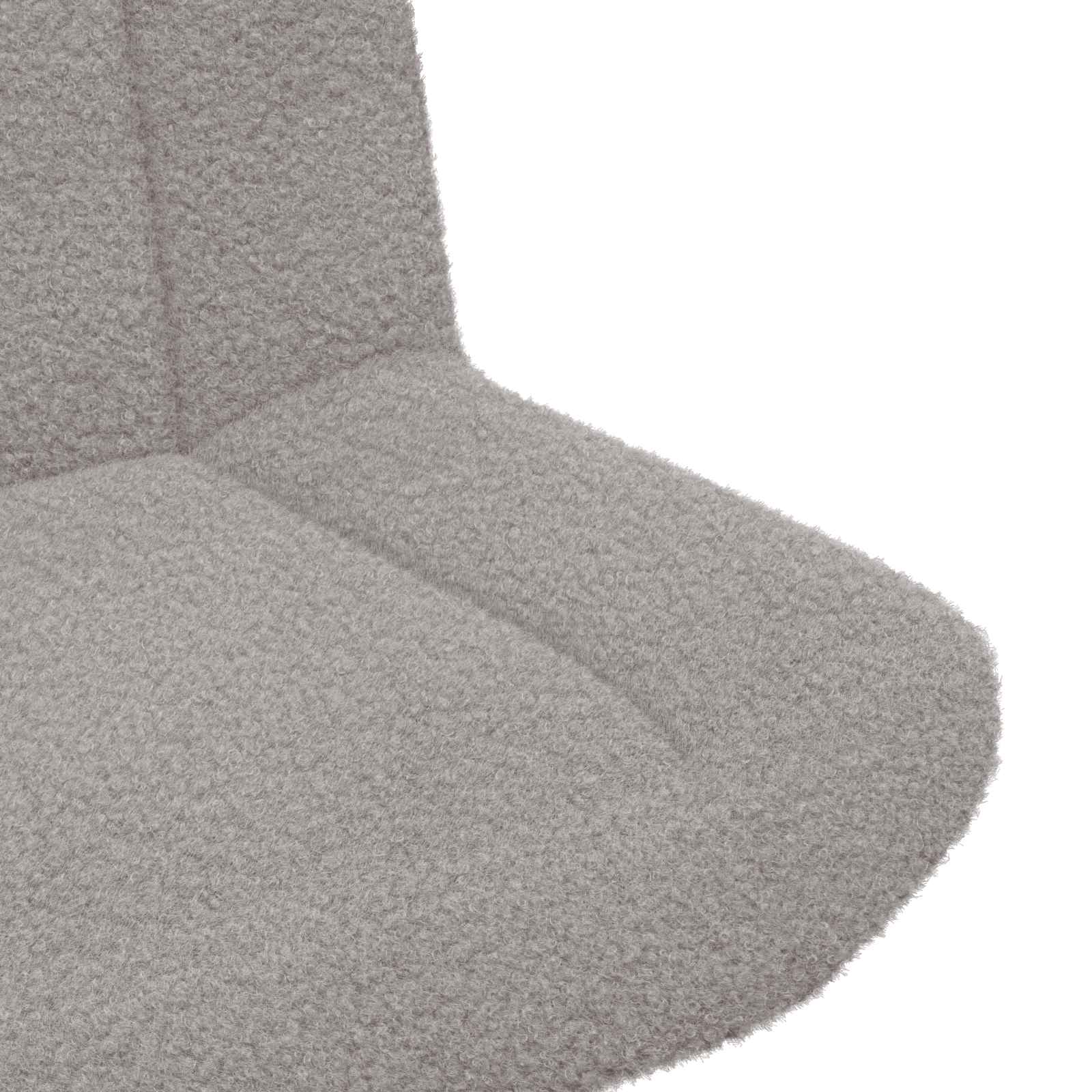 Stolica na kotačiće Svijetlo siva 63 x 75 x 76 cm Janjeća koža