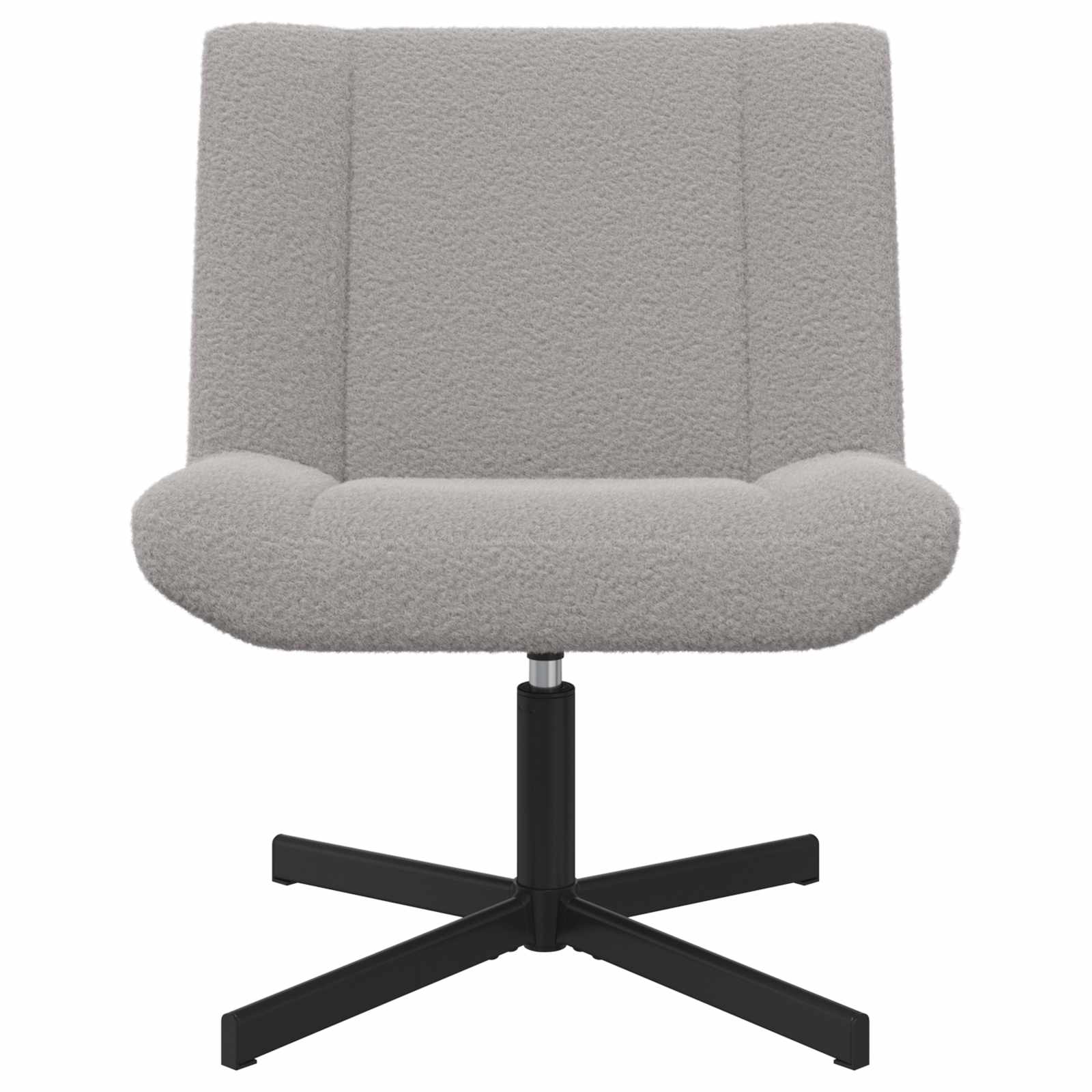 Stolica na kotačiće Svijetlo siva 63 x 75 x 76 cm Janjeća koža