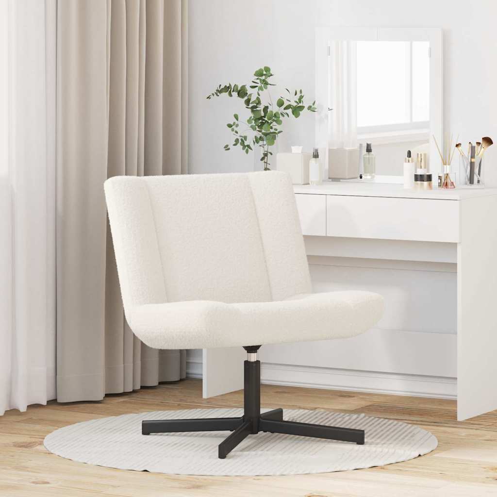 Stolica na kotačiće Krema 63 x 75 x 76 cm Janjeća koža