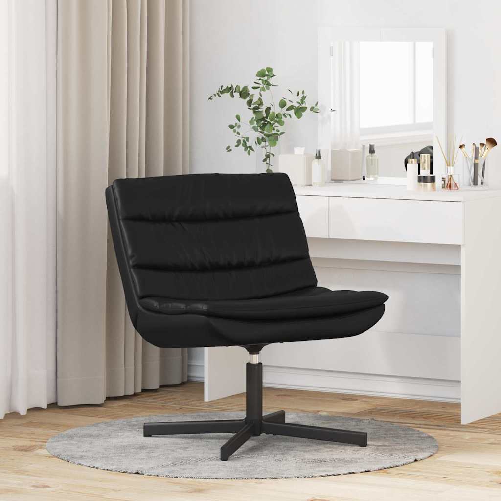 Stolica na kotačiće Crna 63 x 75 x 76 cm PU