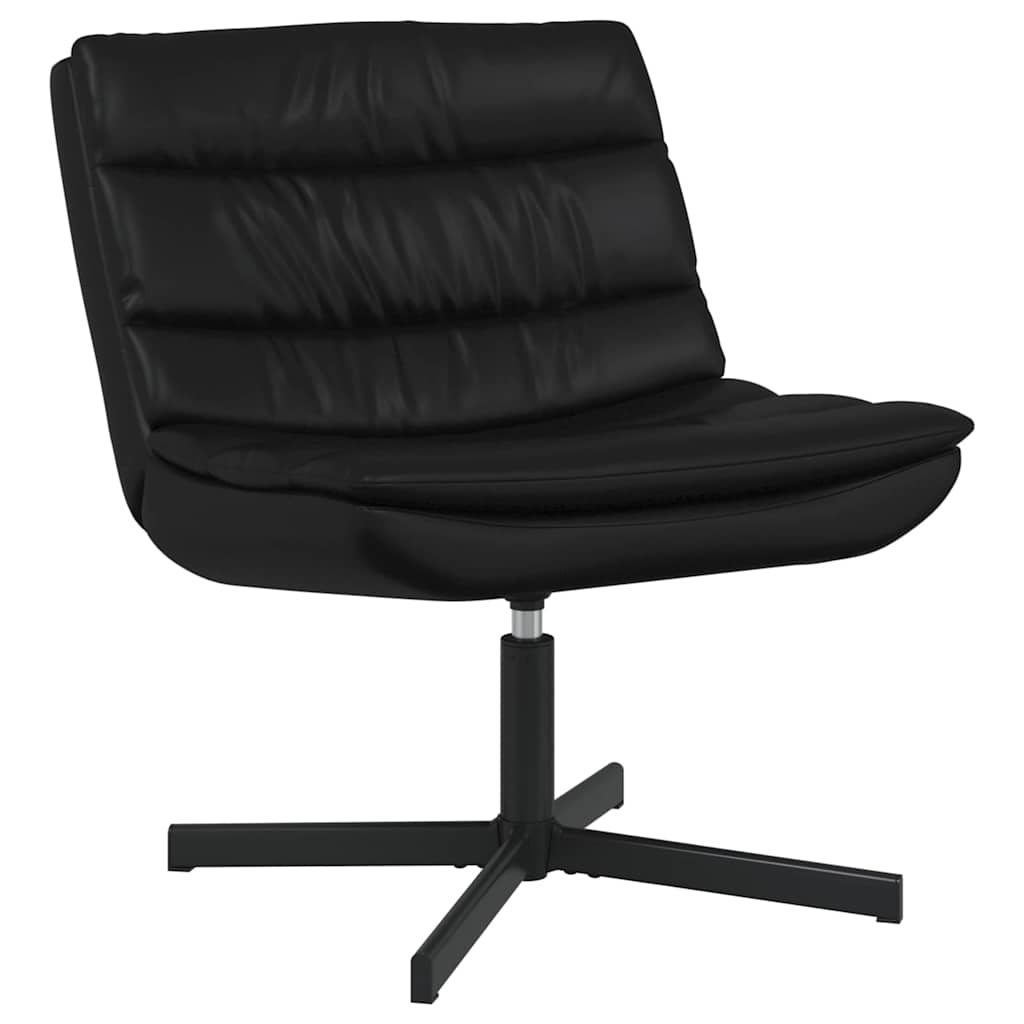 Stolica na kotačiće Crna 63 x 75 x 76 cm PU