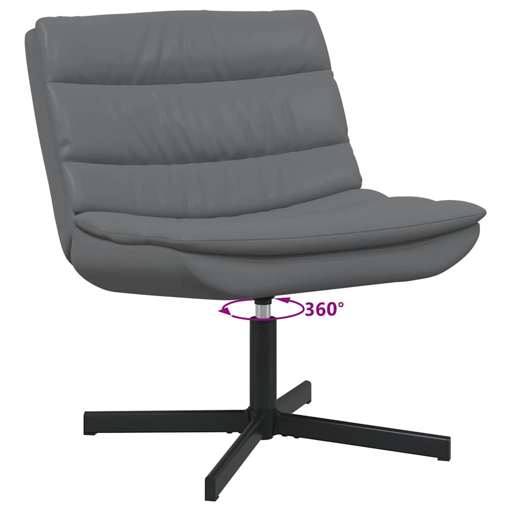Stolica na kotačiće Siva 63 x 75 x 76 cm PU