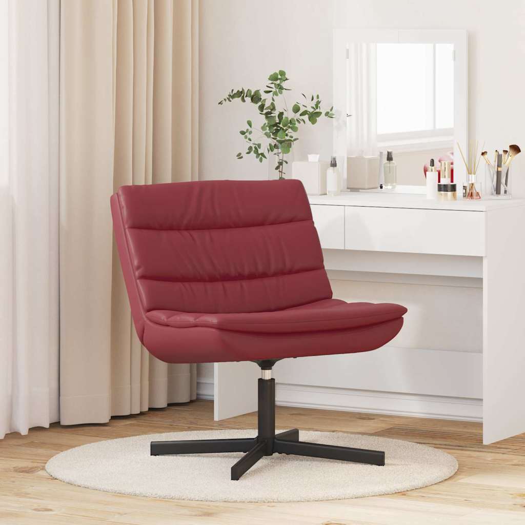 Stolica na kotačiće Vinska crvena 63 x 75 x 76 cm PU