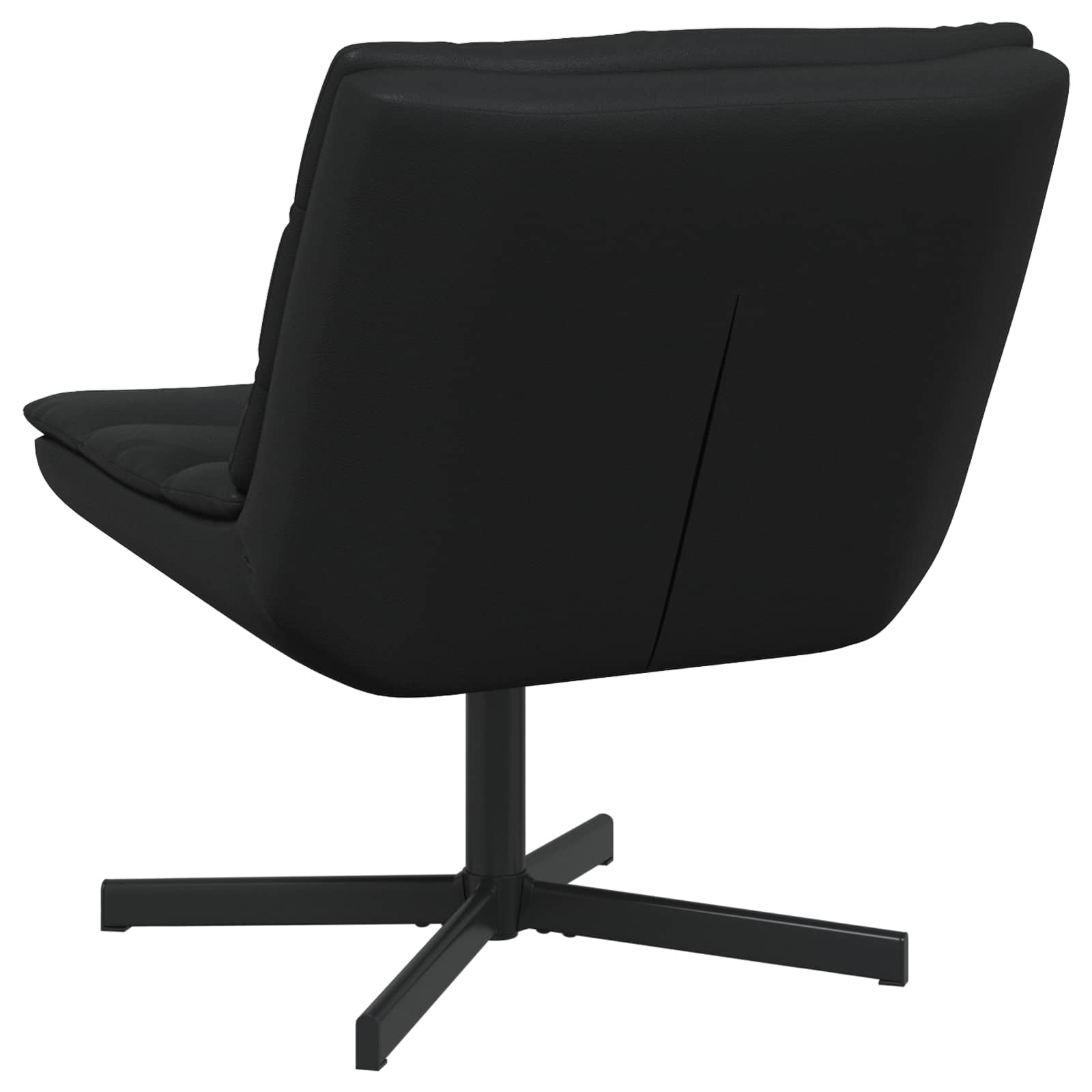 Stolica na kotačiće Crna 63 x 75 x 76 cm Sjajni PU