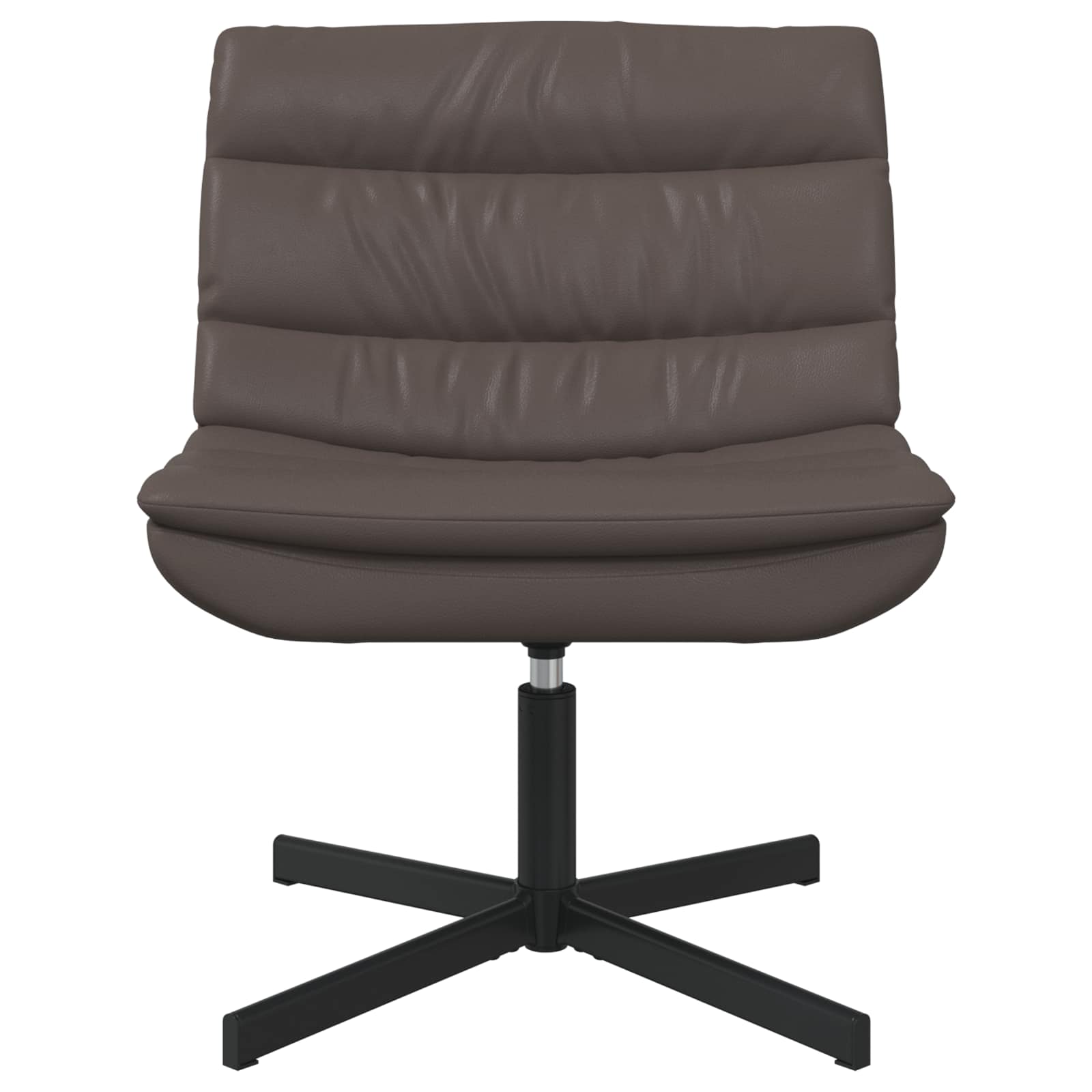 Stolica na kotačiće Smeđa 63 x 75 x 76 cm Sjajni PU