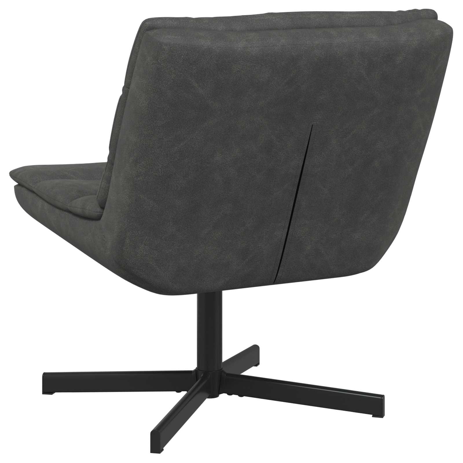 Stolica na kotačiće Crna 63 x 75 x 76 cm Antikni PU