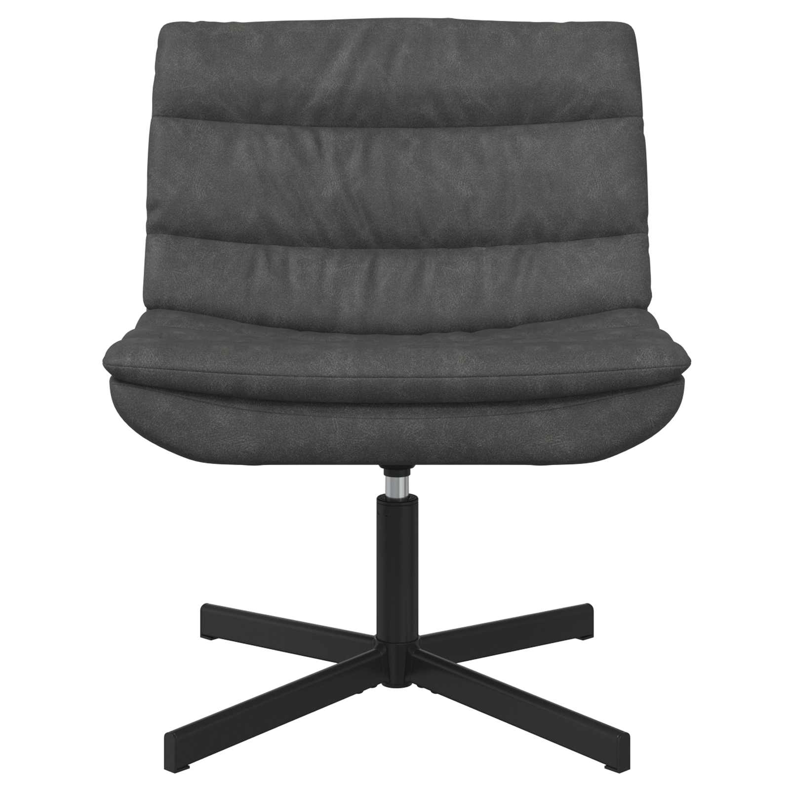 Stolica na kotačiće Crna 63 x 75 x 76 cm Antikni PU