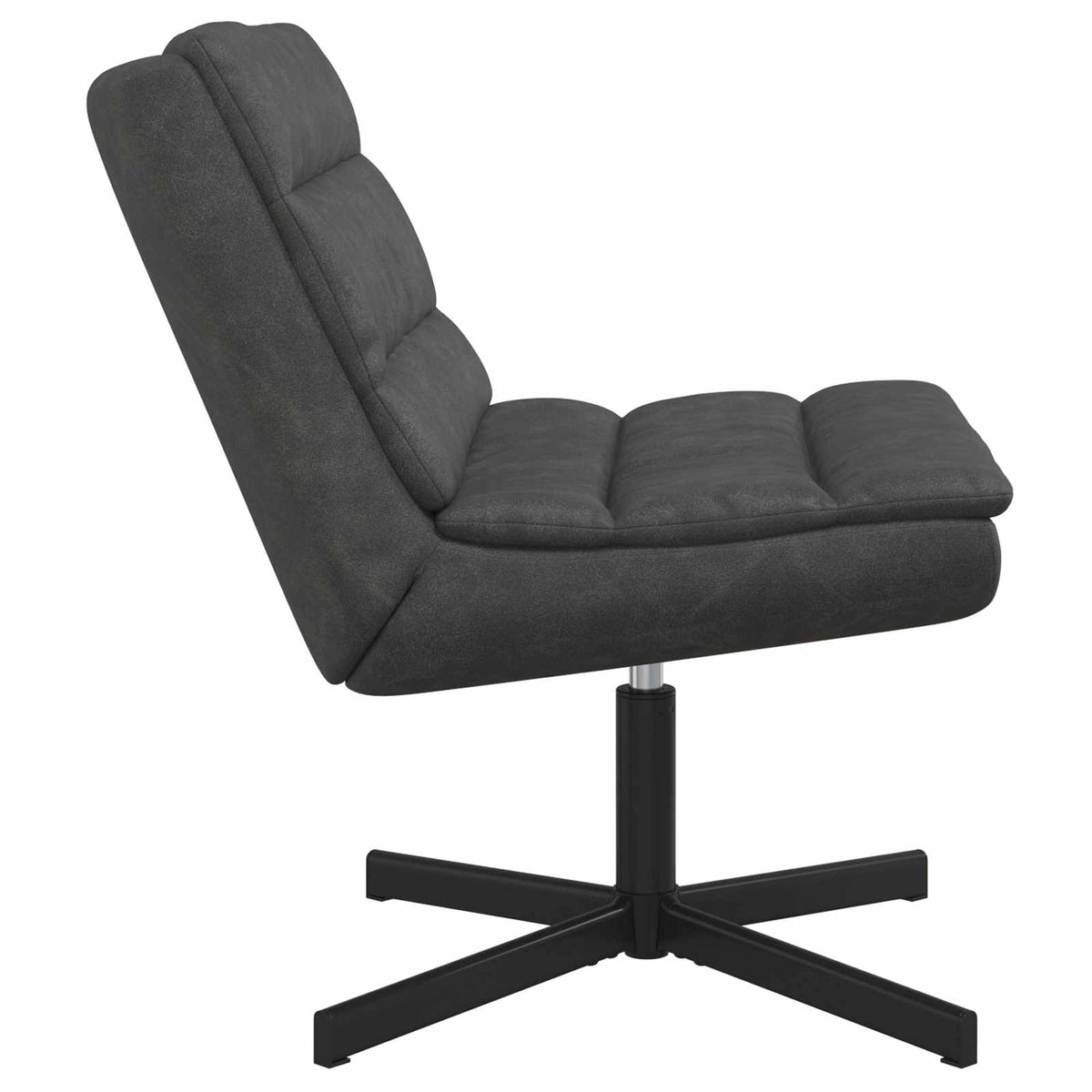 Stolica na kotačiće Crna 63 x 75 x 76 cm Antikni PU