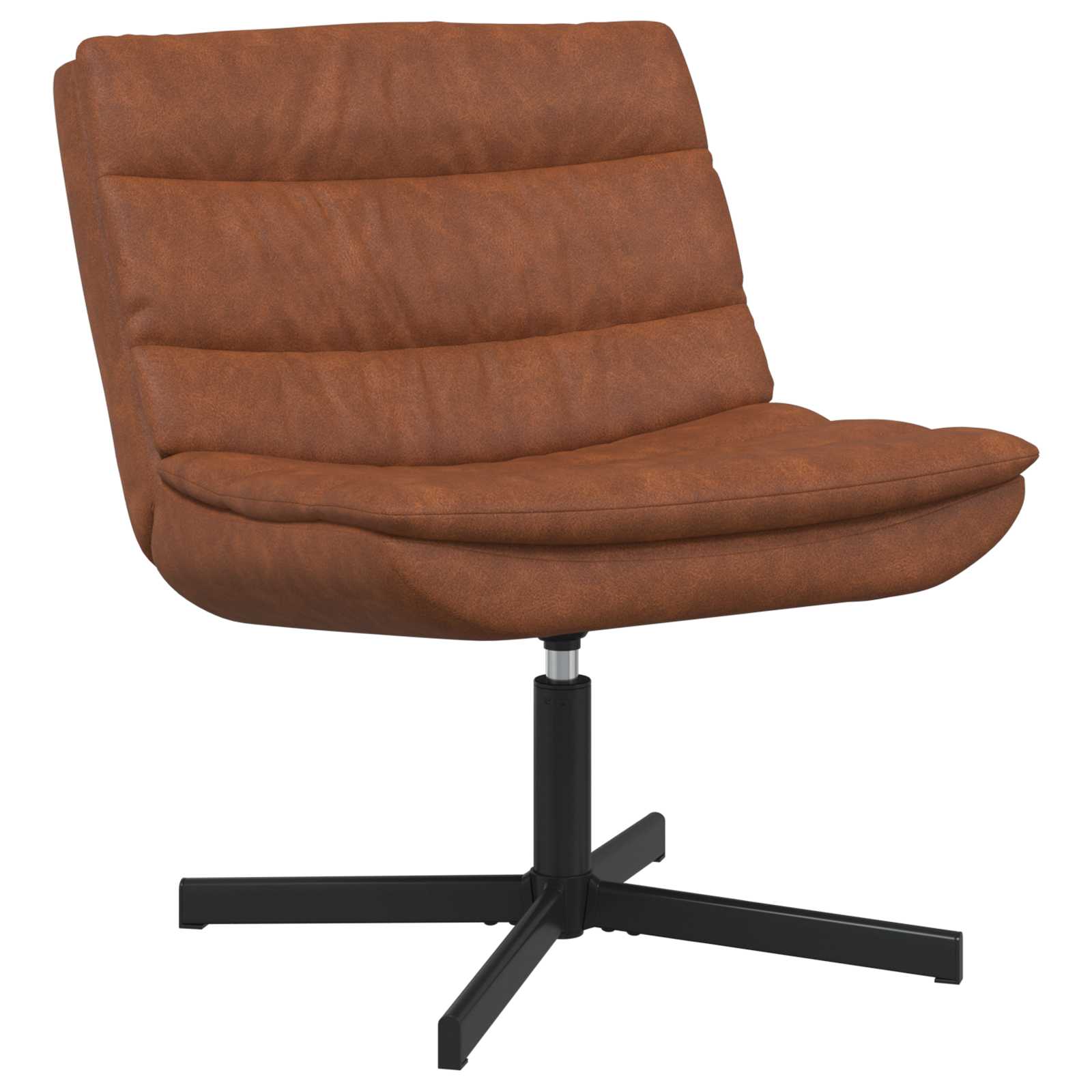 Stolica na kotačiće Smeđa 63 x 75 x 76 cm Antikni PU