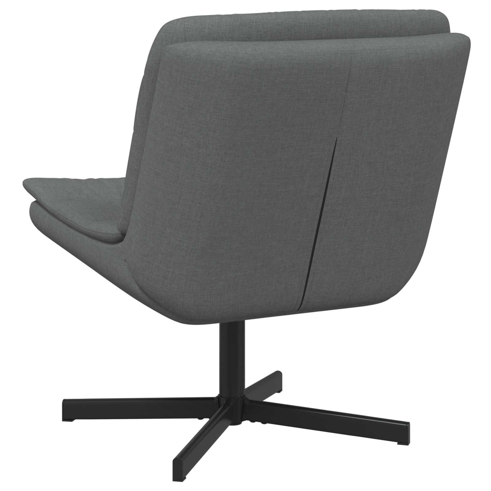 Stolica na kotačiće Tamno siva 63 x 75 x 76 cm tkanina