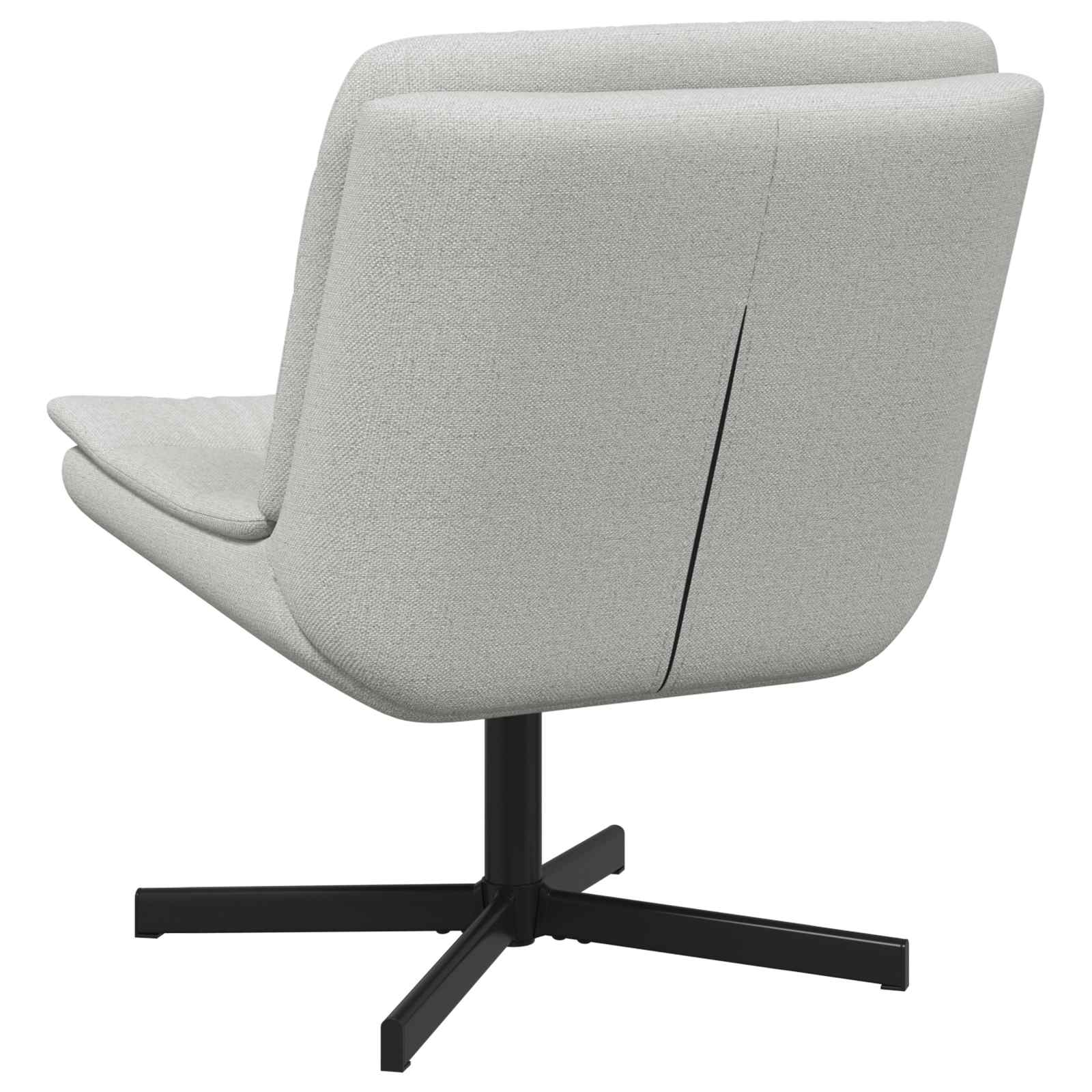 Stolica na kotačiće Oblačnosiva 63 x 75 x 76 cm tkanina